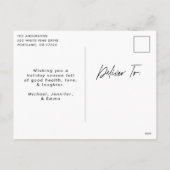 Frohe Weihnachten Schwarzes Script 6 Foto Collage (Rückseite)