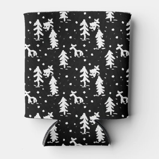 Frohe Weihnachten! Schwarzweiß, Dosenkühler (Vorderseite)