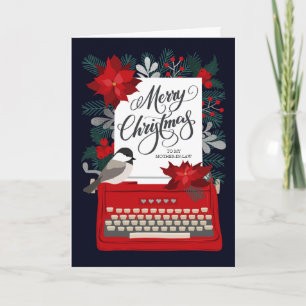 Frohe Weihnachten Schwiegermutter Vintage Schreib Karte