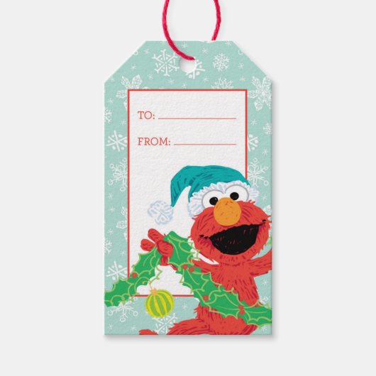 Frohe Weihnachten Scribble Elmo Geschenkanhänger (Vorderseite)