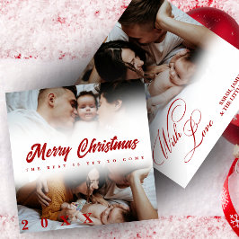 Frohe Weihnachten Script 3 Collage Multi Foto