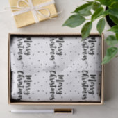 Frohe Weihnachten - Script Typografie und Sterne Seidenpapier (Geschenk)