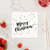 Frohe Weihnachten - Script Typografie und Sterne Serviette (Beispiel)
