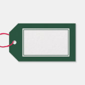 Frohe Weihnachten Script Waldgrün Geschenkanhänger (Rückseite Horizontal)