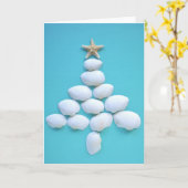 Frohe Weihnachten - Seashell Weihnachtsbaum Karte (Gelbe Blume)