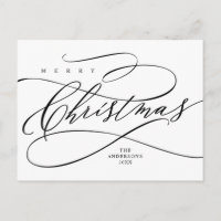 Frohe Weihnachten, Seasons Grußkalligraphie 