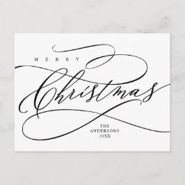 Frohe Weihnachten, Seasons Grußkalligraphie  Postkarte