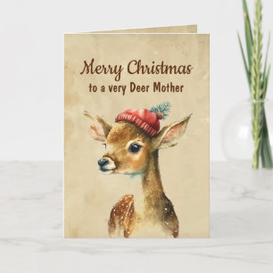 Frohe Weihnachten sehr Hirsch Mutter Karte