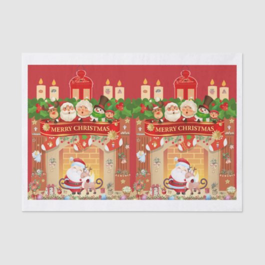 Frohe Weihnachten  Seidenpapier (Vorderseite)