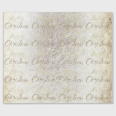 Frohe Weihnachten Sepia Gold Glitzer Frühe Hütte Geschenkpapier (Flach)