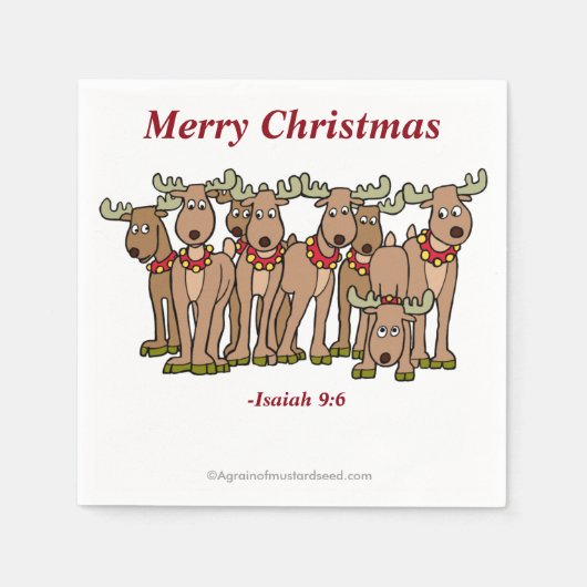 Frohe Weihnachten Serviette (Vorderseite)