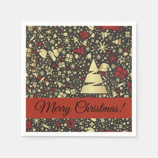 "Frohe Weihnachten!" Serviette (Vorderseite)