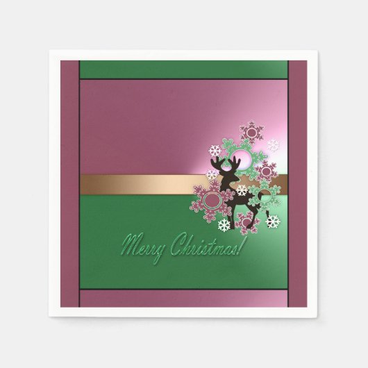 Frohe Weihnachten! Serviette (Vorderseite)