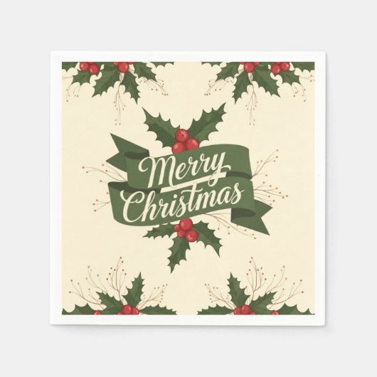 Frohe Weihnachten Serviette (Vorderseite)