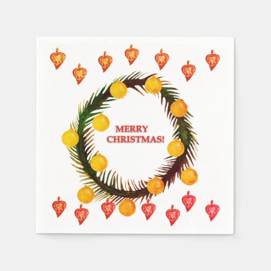 Frohe Weihnachten Serviette (Vorderseite)