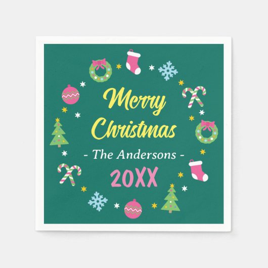 Frohe Weihnachten Serviette (Vorderseite)