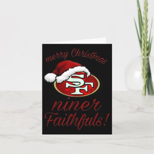 Frohe Weihnachten Sf 49 Niner Faithfuls Karte (Vorderseite)