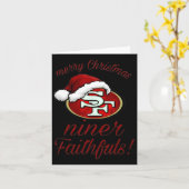 Frohe Weihnachten Sf 49 Niner Faithfuls Karte (Gelbe Blume)