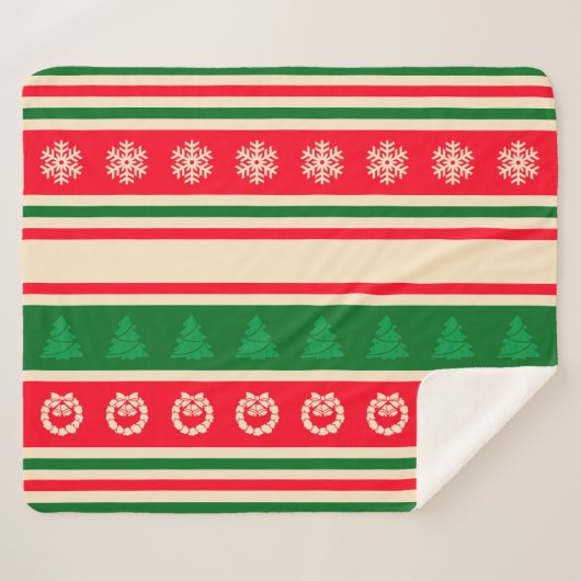 Frohe Weihnachten Sherpadecke (Vorderseite (Horizontal))