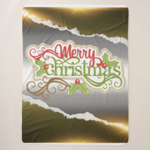 Frohe Weihnachten Sherpadecke