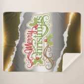 Frohe Weihnachten Sherpadecke (Vorderseite (Horizontal))