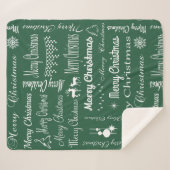 Frohe Weihnachten Sherpadecke (Vorderseite (Horizontal))