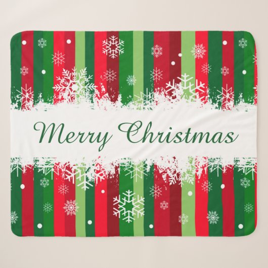 Frohe Weihnachten Sherpadecke (Vorderseite (Horizontal))
