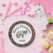 Frohe Weihnachten Shetlandpony-Teller Pappteller (Party)
