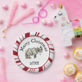 Frohe Weihnachten Shetlandpony-Teller Pappteller (Party)