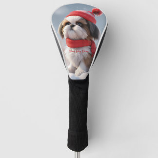 Frohe Weihnachten, Shih Tzu Dog Welpe 01 - Happy C Golf Headcover