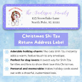 Frohe Weihnachten Shih Tzu mit Snowflake-Adresse