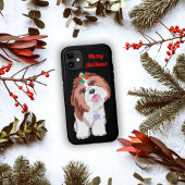 Frohe Weihnachten Shih Tzu mit Snowflake Case-Mate iPhone Hülle