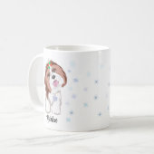 Frohe Weihnachten Shih Tzu mit Snowflake Kaffeetasse (Vorderseite Links)