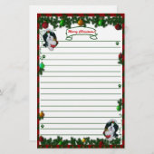 Frohe Weihnachten Shih Tzu stationär! Briefpapier (Vorne/Hinten)