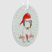 Frohe Weihnachten ShiTzu Dog Festive Weihnachtsman Ornament (Vorderseite)