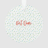 Frohe Weihnachten ShiTzu Dog Festive Weihnachtsman Ornament (Rückseite)