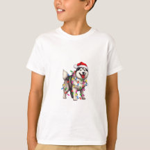 Frohe Weihnachten Sibirischer Husky mit Weihnachts