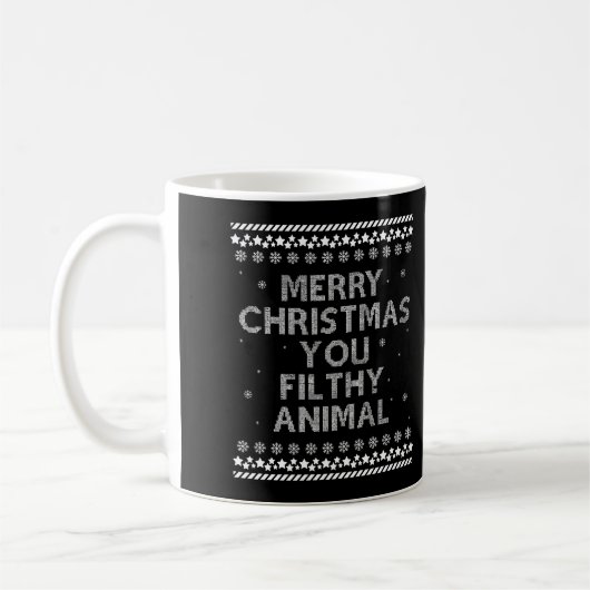 Frohe Weihnachten Sie Filthy Animal Hoodie Funny H Kaffeetasse (Links)
