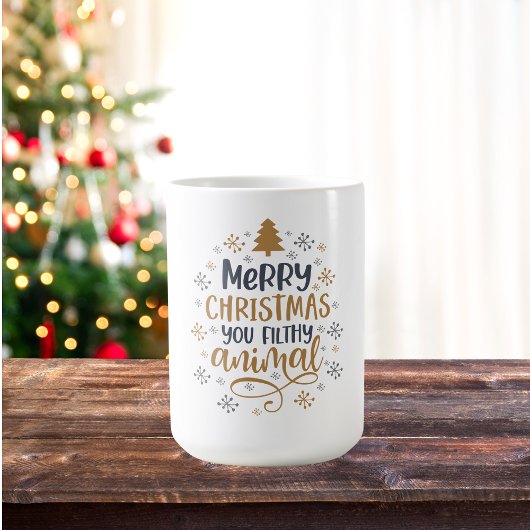 Frohe Weihnachten Sie Filthy Animal Kaffeetasse