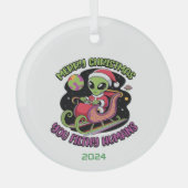 Frohe Weihnachten Sie Filthy Humans Ornament Aus Glas (Vorderseite)