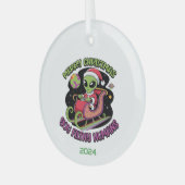 Frohe Weihnachten Sie Filthy Humans Ornament Aus Glas (Vorderseite links)
