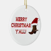 Frohe Weihnachten Sie - Sankt-Stiefel Keramik Ornament (Rechts)