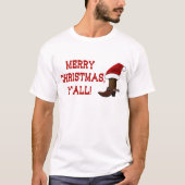Frohe Weihnachten Sie - Sankt-Stiefel T-Shirt (Vorderseite)