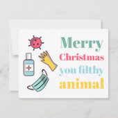 Frohe Weihnachten Sie schmutzig COVID Tier (Vorderseite)