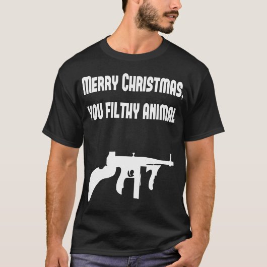 Frohe Weihnachten Sie schmutziges Tier T-Shirt (Vorderseite)