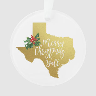 Frohe Weihnachten Sie Texas-Verzierung Ornament