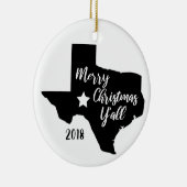 Frohe Weihnachten Sie Texas-Weihnachtsverzierung Keramik Ornament (Rechts)