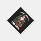 Frohe Weihnachten Sie Typ Weihnachtsmann Serviette (Ecke)