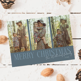 Frohe Weihnachten Signature Multi-Foto-Schiefer Bl