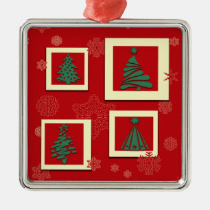 Frohe Weihnachten Silbernes Ornament